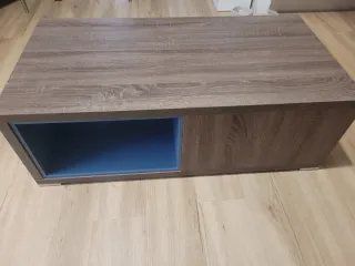 Mesa de centro madera maciza azul