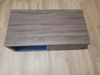 Mesa de centro madera maciza azul