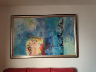 Cuadro al óleo abstracto