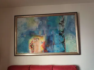 Cuadro al óleo abstracto