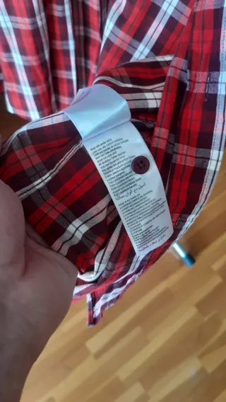 Camisa Quiksilver cuadros roja talla L