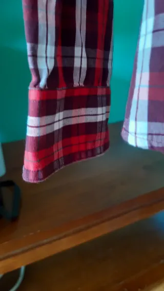 Camisa Quiksilver cuadros roja talla L