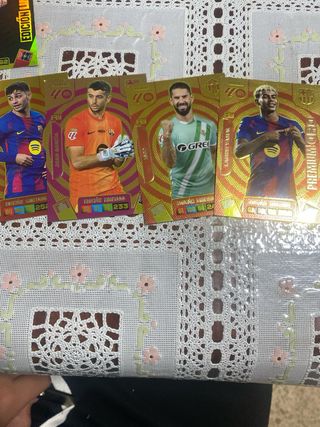 Cromos exclusivos sobre premium oro