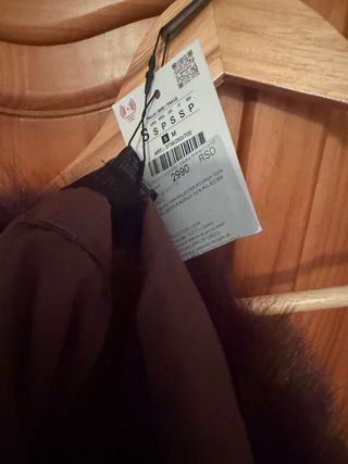 Gorro pelo Zara Talla S Marrón