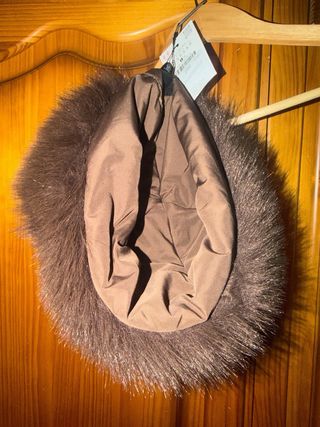 Gorro pelo Zara Talla S Marrón