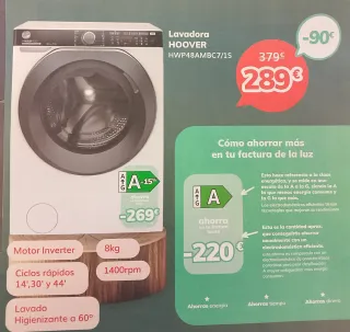 Lavadora Hoover HWP48AMBC7/1S