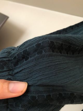 Vestido largo Indi & Cold bordado verde T.S