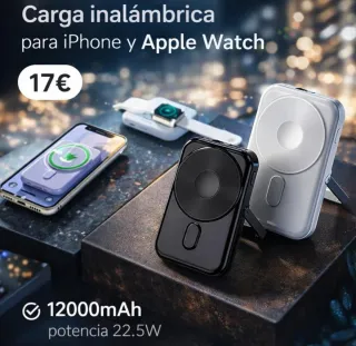 Cargador Inalámbrico iPhone y Apple Watch 17€