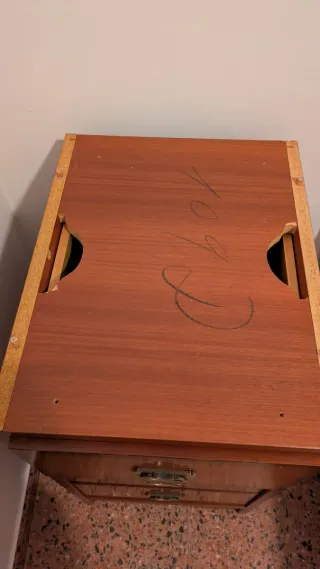 Cajonera de escritorio madera y metal