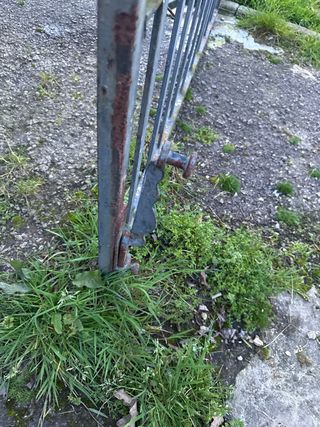 Portilla dos hojas hierro macizo forjada