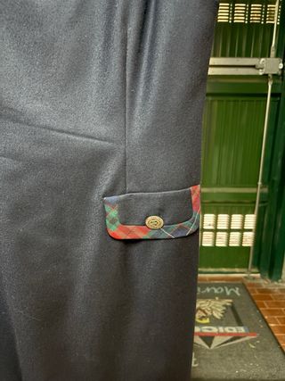 Vestito CONTINUA blu con scozzese