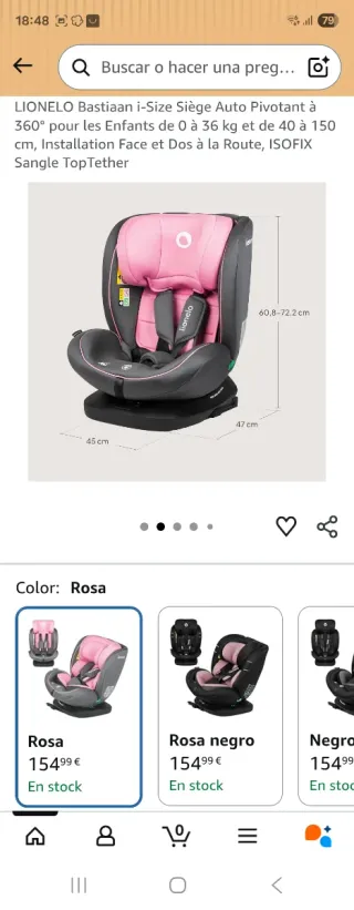 Silla coche bebé Lionelo 0-13kg