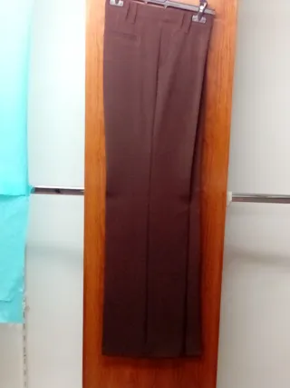 Pantalón vestir mujer talla 46 marrón