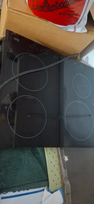 Vitrocerámica inducción 4 fuegos con rotura