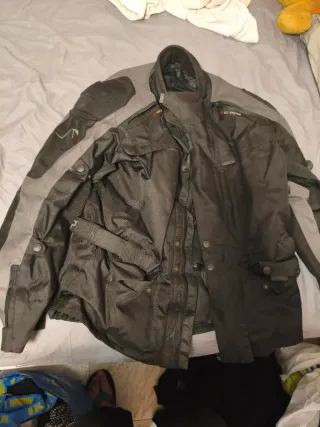 Chaqueta Moto 3XL Negra y Gris