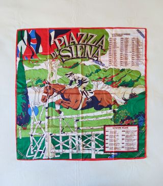 Foulard Bolaffi vintage Piazza di Siena, Rostagno