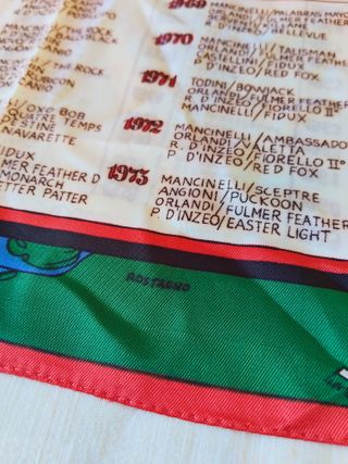 Foulard Bolaffi vintage Piazza di Siena, Rostagno