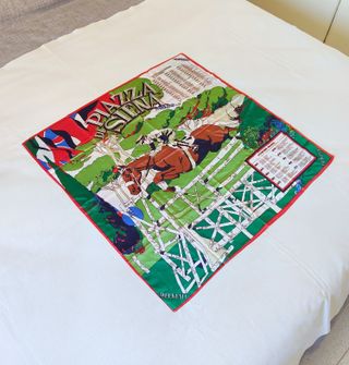 Foulard Bolaffi vintage Piazza di Siena, Rostagno