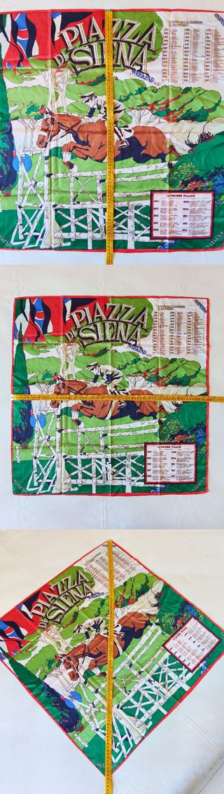 Foulard Bolaffi vintage Piazza di Siena, Rostagno