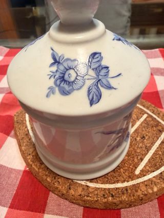 Azucarera Porcelana Guillén Flores Azules
