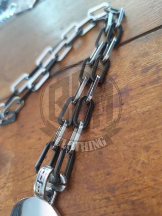 Collana bicolore Harley Davidson Teschio silver