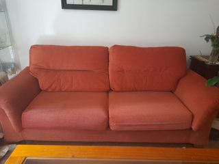 Sofá 3 plazas color teja