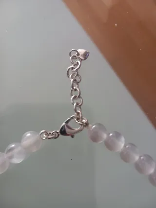 Collar perlas blancas con estrella plateada