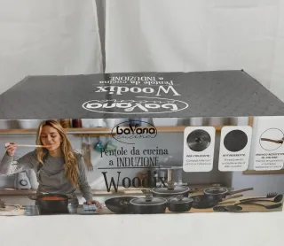 Set 15 Pentole Bavaria Cucina Woodix Induzione