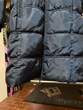 Piumino lungo donna Piazza Italia blu