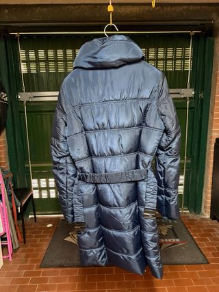 Piumino lungo donna Piazza Italia blu