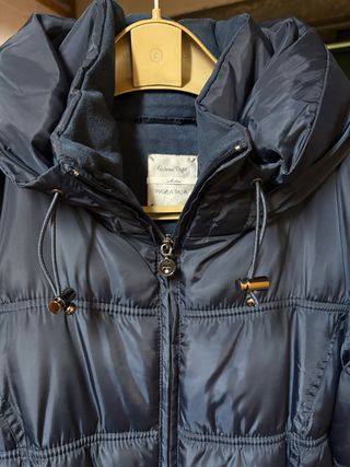 Piumino lungo donna Piazza Italia blu