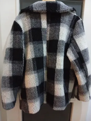 Chaqueta cuadros borreguito talla única