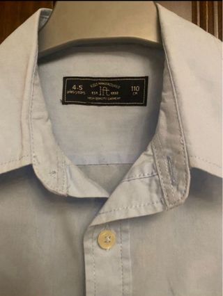 Camisa Celeste Niños 4/5 Años