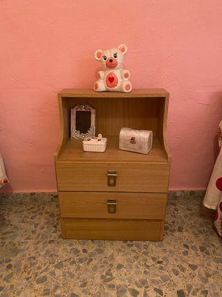 Mesita y cabecero haya