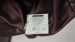 Pantalón de piel ovino forrado marrón