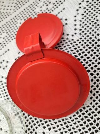 Formaggiera vintage anni 70 vetro e metallo