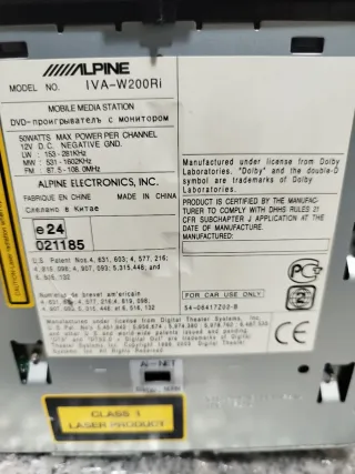 Pantalla Radio CD Alpine