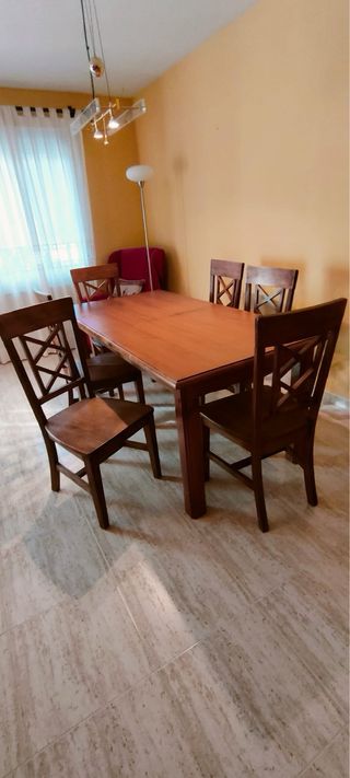 Mesa extensible madera salón largo 180/240 cm