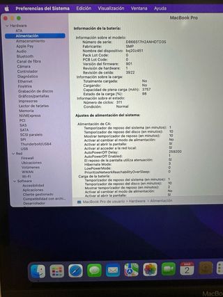 MacBook Pro 13” 8GB RAM 256GB SSD