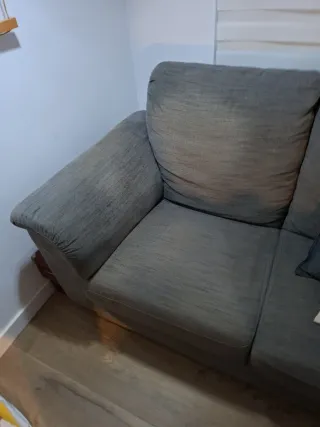 Sofá 2 plazas Ikea tela gris.