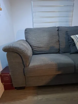 Sofá 2 plazas Ikea tela gris.