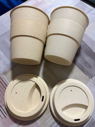 Vasos para llevar de bambú (2 unidades)