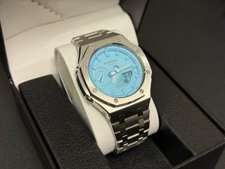 G-Shock GA-2100 Mod Reloj Azul y Plateado
