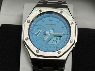 G-Shock GA-2100 Mod Reloj Azul y Plateado