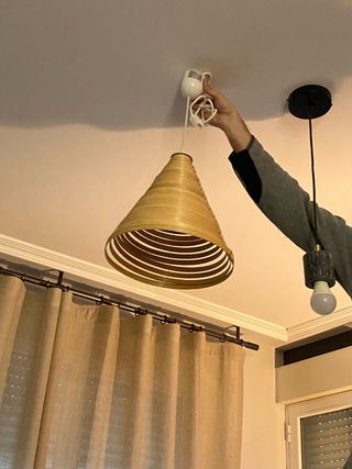 2 Lámparas de techo bambú