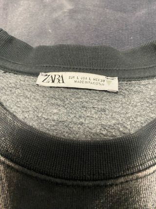 Sudadera Zara Oversize Gris Talla L