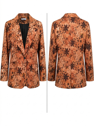 Chaqueta Blazer Estampada Floral