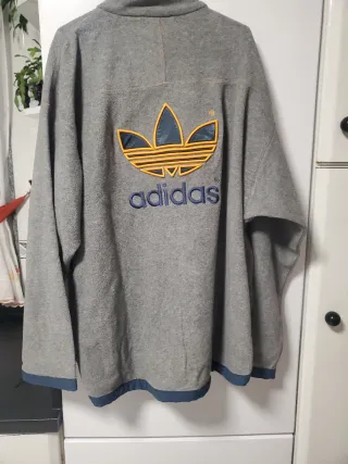 Sudadera Adidas Gris y Azul