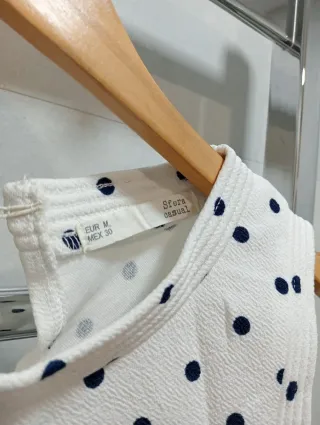 Vestido Sfera lunares blanco y negro Talla M