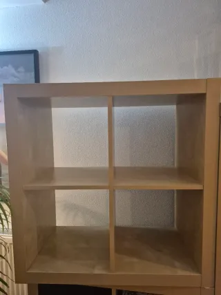 Estantería Kallax 77x77 efecto abedul